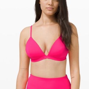 lululemon Deep Sea Swim Top D Cup (size 10) - worn once - highlight pink